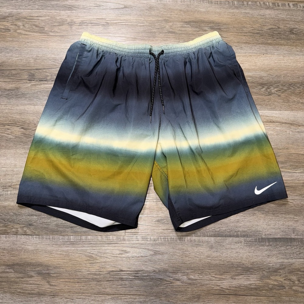 Nike Swim Volley Shorts Mens 2X-Large Gradient Color Design Quick-Drying Logo